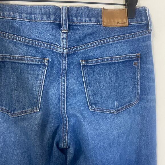 Madewell Medium Wash Distressed The Slim Boyfriend Jeans Mid-Rise Sz 26 - Picture 5 of 8